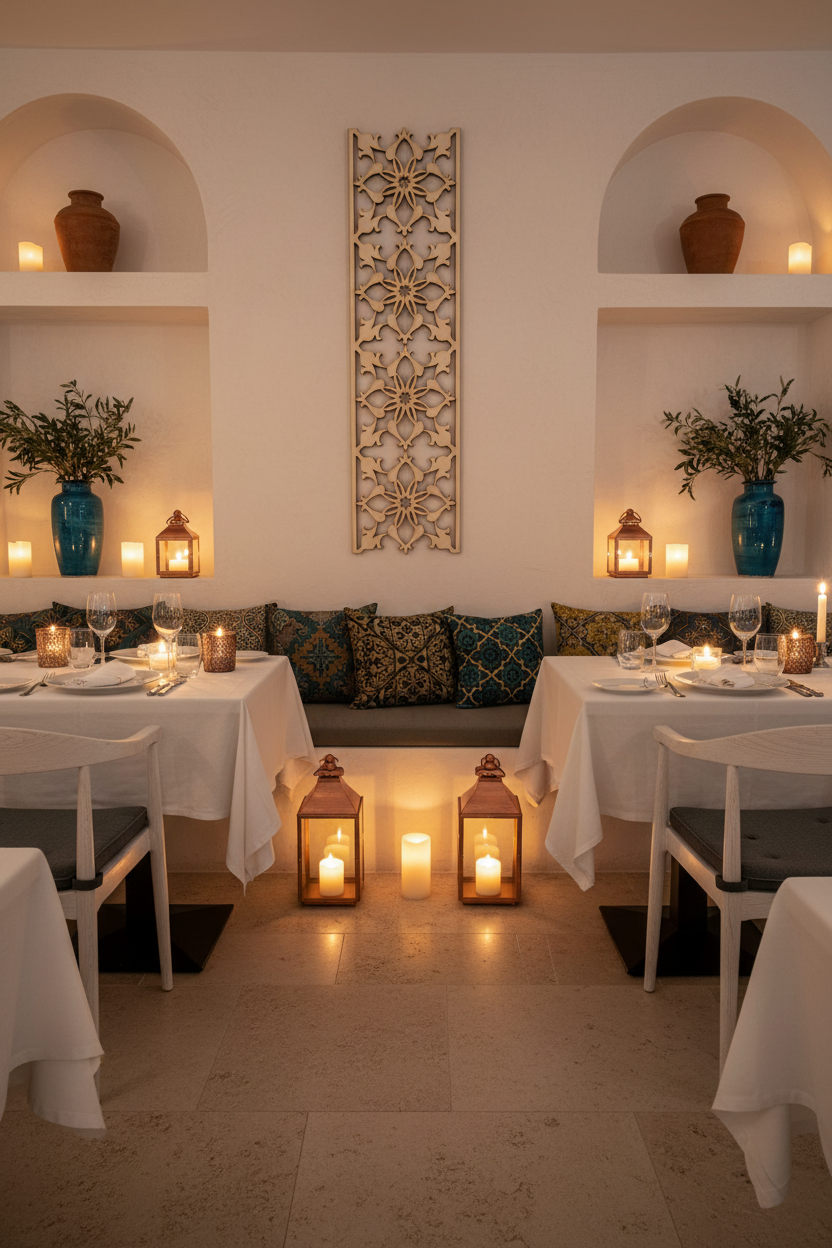 Celosía Layla en restaurante premium mediterráneo