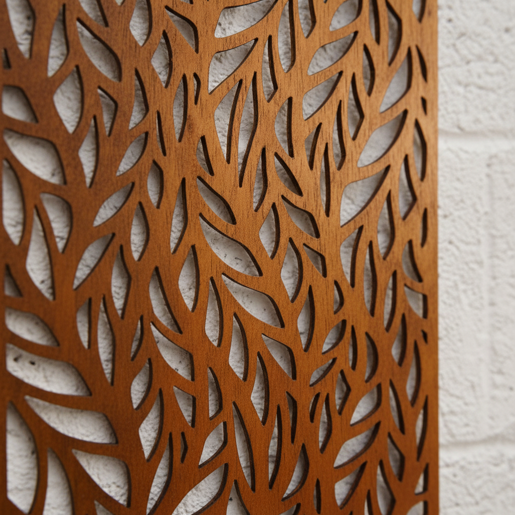 Detalle patrón orgánico caoba