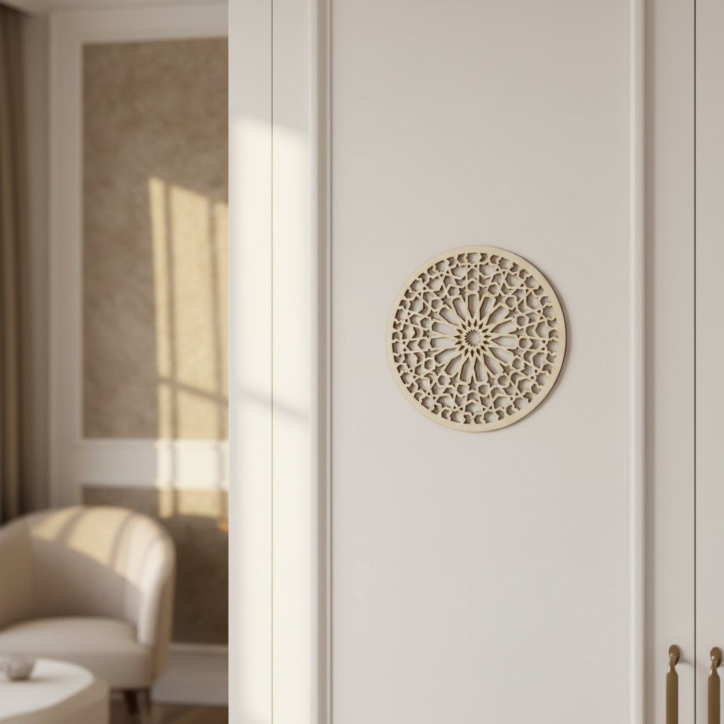Celosía Badr aplicada en puerta de armario boutique hotel